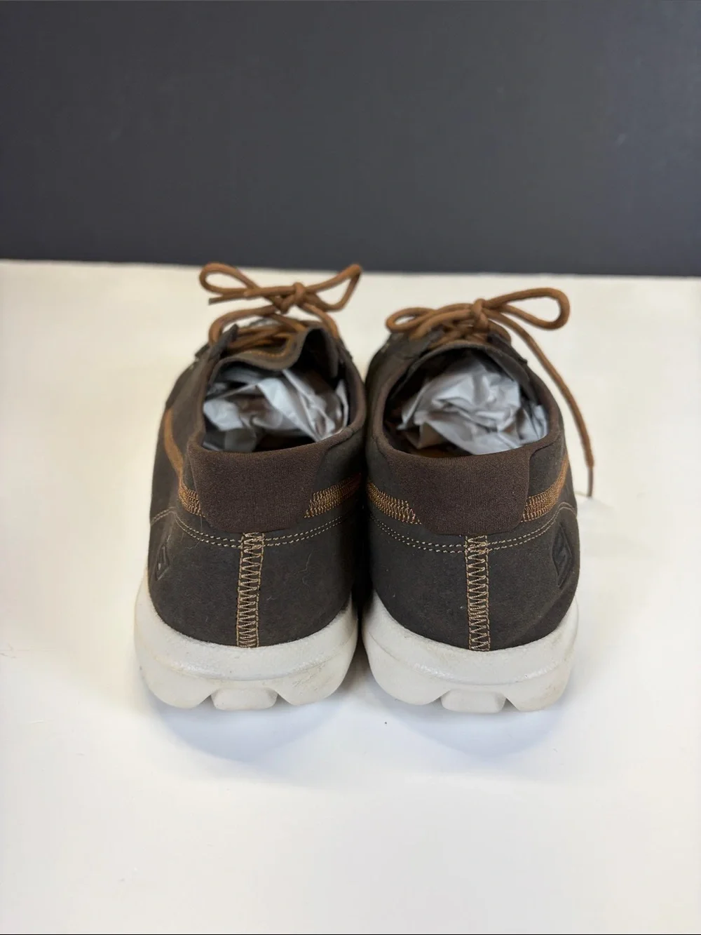 Skechers On-The-Go Brown Moccasin Boat Shoes Comfort Loafers Mens Size 11.5